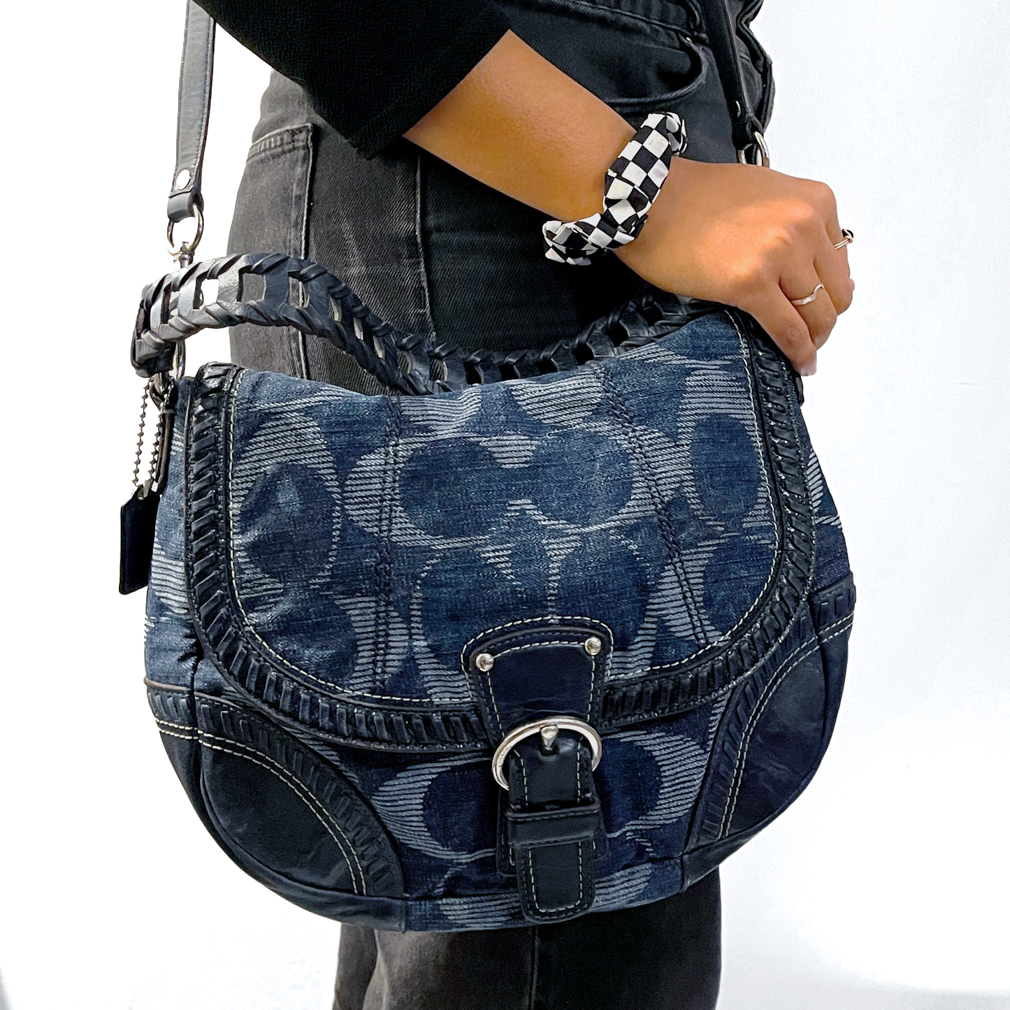 Coach Denim Blue Shoulder Bag