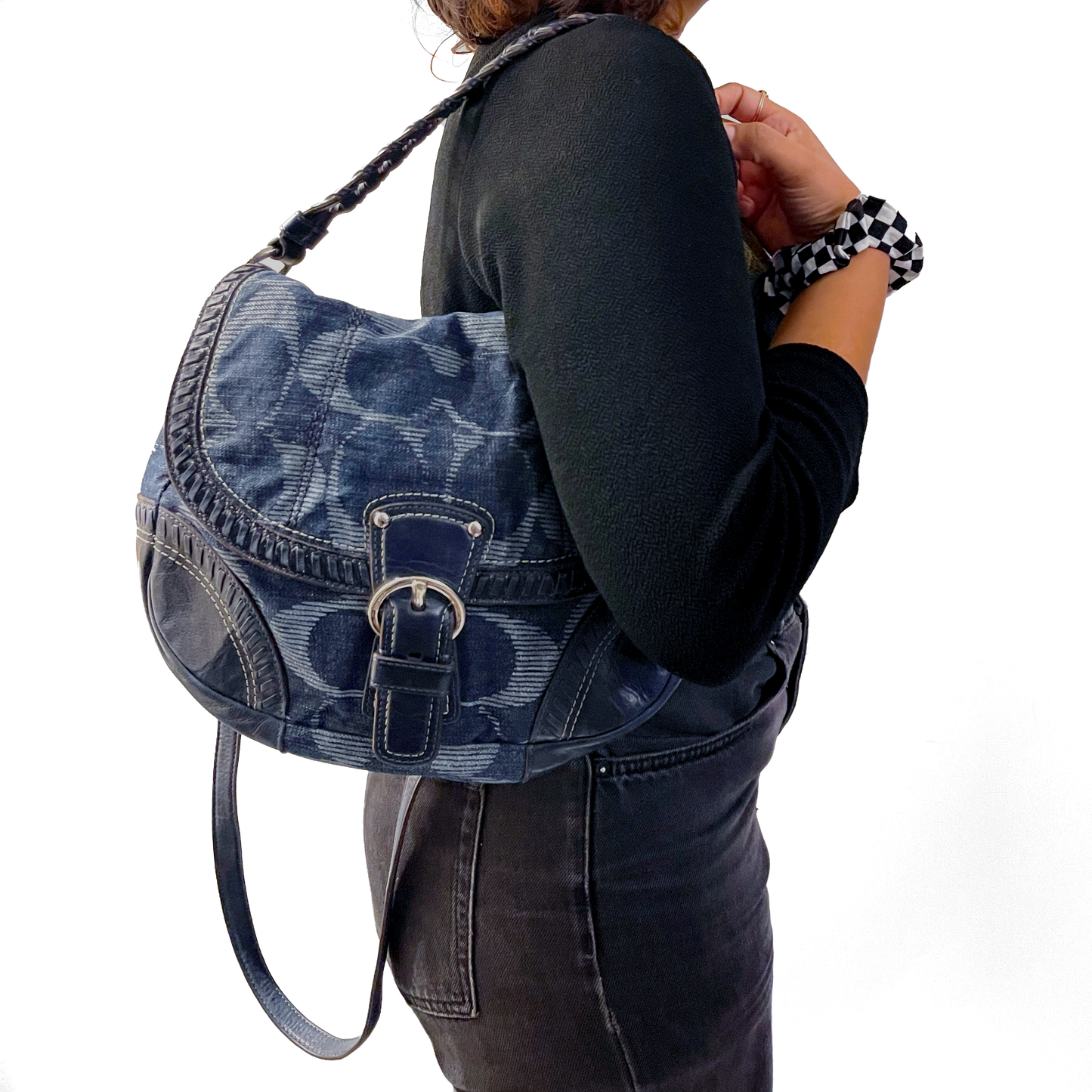 Coach Denim Blue Shoulder Bag
