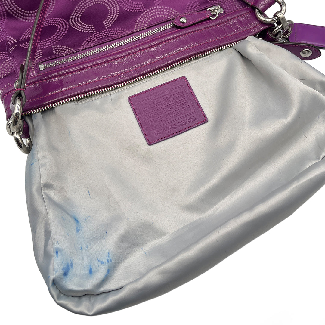 Coach Purple Canvas Shoulder Bag