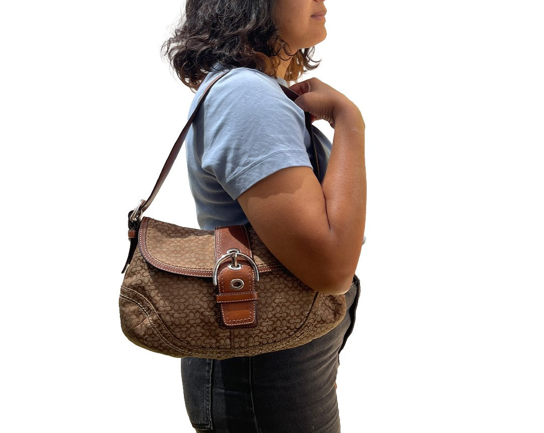 Coach Brown Canvas Soho Shoulder Bag