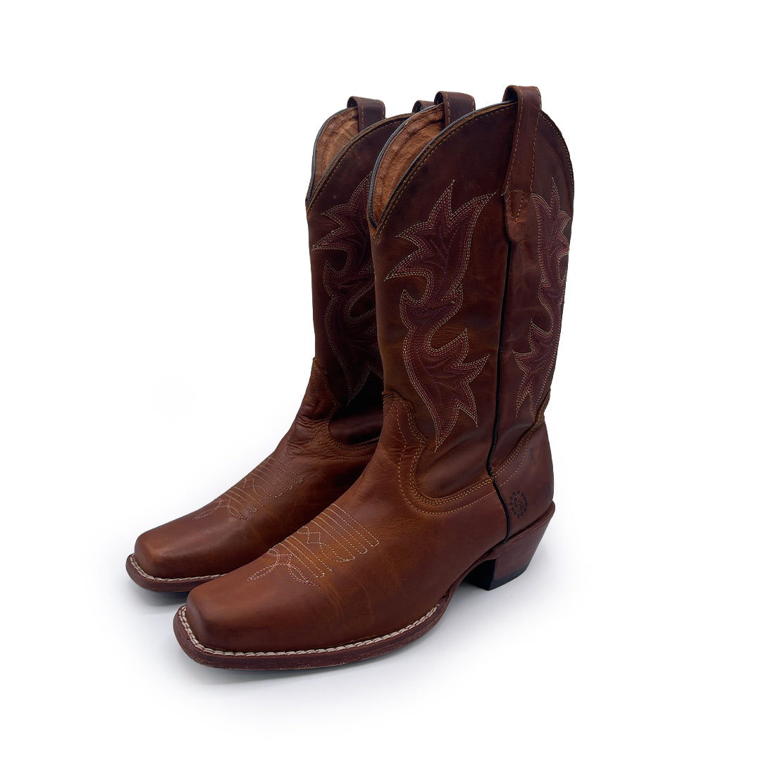 Caballo Dorado Women's Brown Leather Boots, 5 UK
