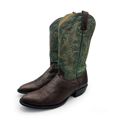 Stetson Men's Teal Leather Cowboy Boots, 11 UK