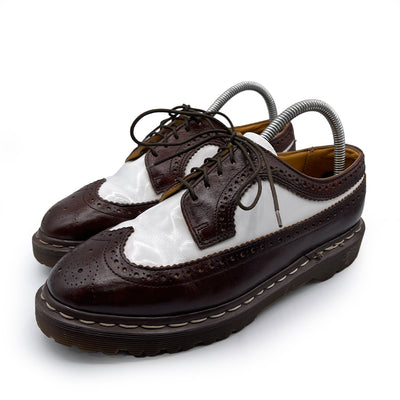 Dr Martens Women's Brown and White Leather Brogues, 6 UK