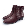 Sterling River Women's Burgundy Leather Ankle Boots, 8 UK