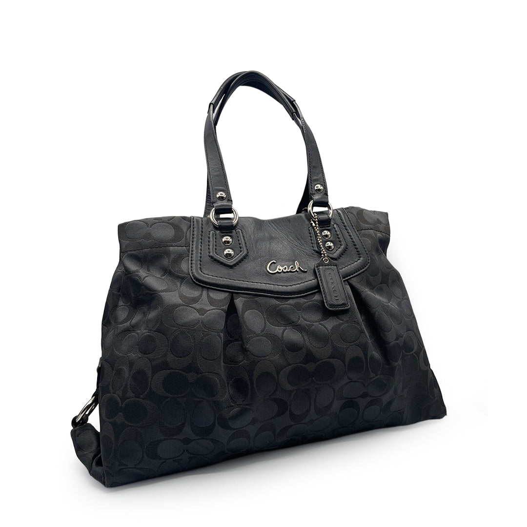 Coach Black Canvas Shoulder Bag