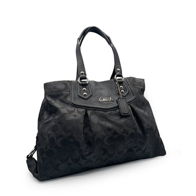 Coach Black Canvas Shoulder Bag