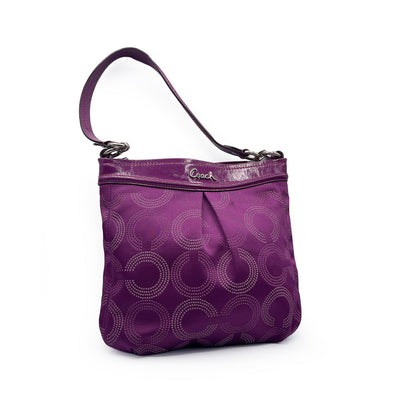 Coach Purple Canvas Shoulder Bag