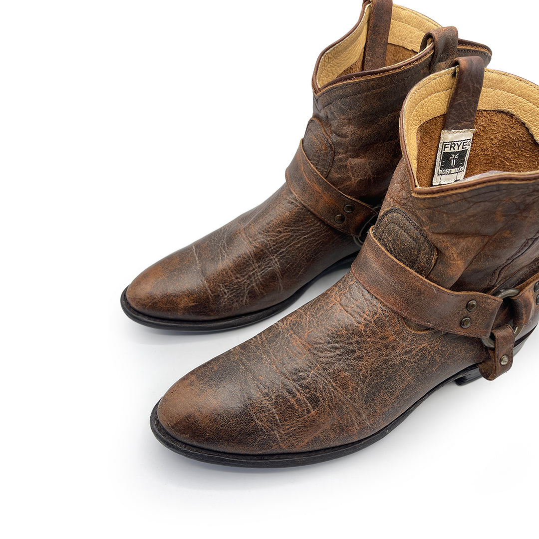 Frye Vintage Women's Brown Leather Western Boots, 8 UK