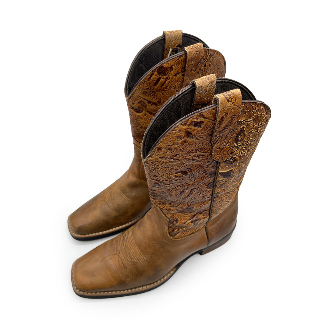 Caballo Dorado Women's Brown Leather Cowboy Boots, 5.5 UK