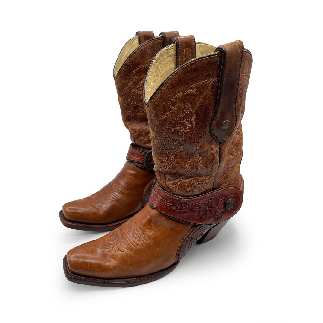 Corral Women's Brown Engraved Leather Cowboy Boots, 6 UK