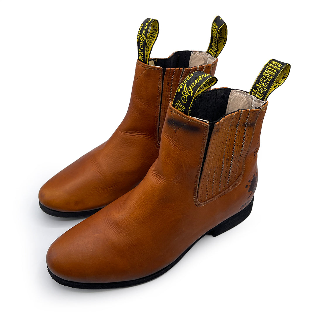 Agavero Women's Brown Leather Ankle Boots, 5.5 UK