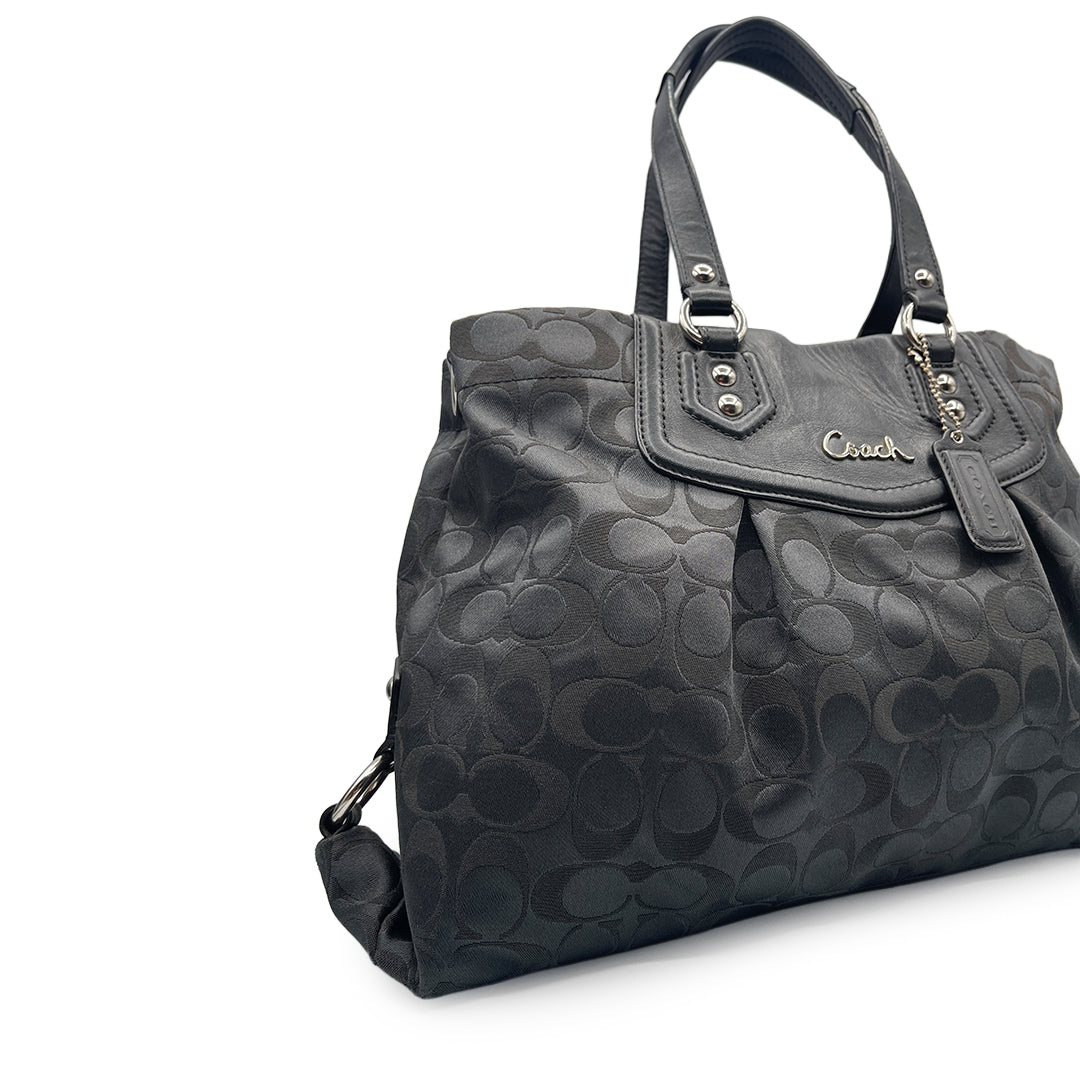 Coach Black Canvas Shoulder Bag