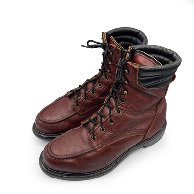 Red Wing Men's Burgundy Leather Boots, 8.5 UK