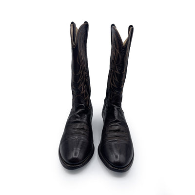 Dan Post Men's Dark Brown Leather Cowboy Boots, 8 UK