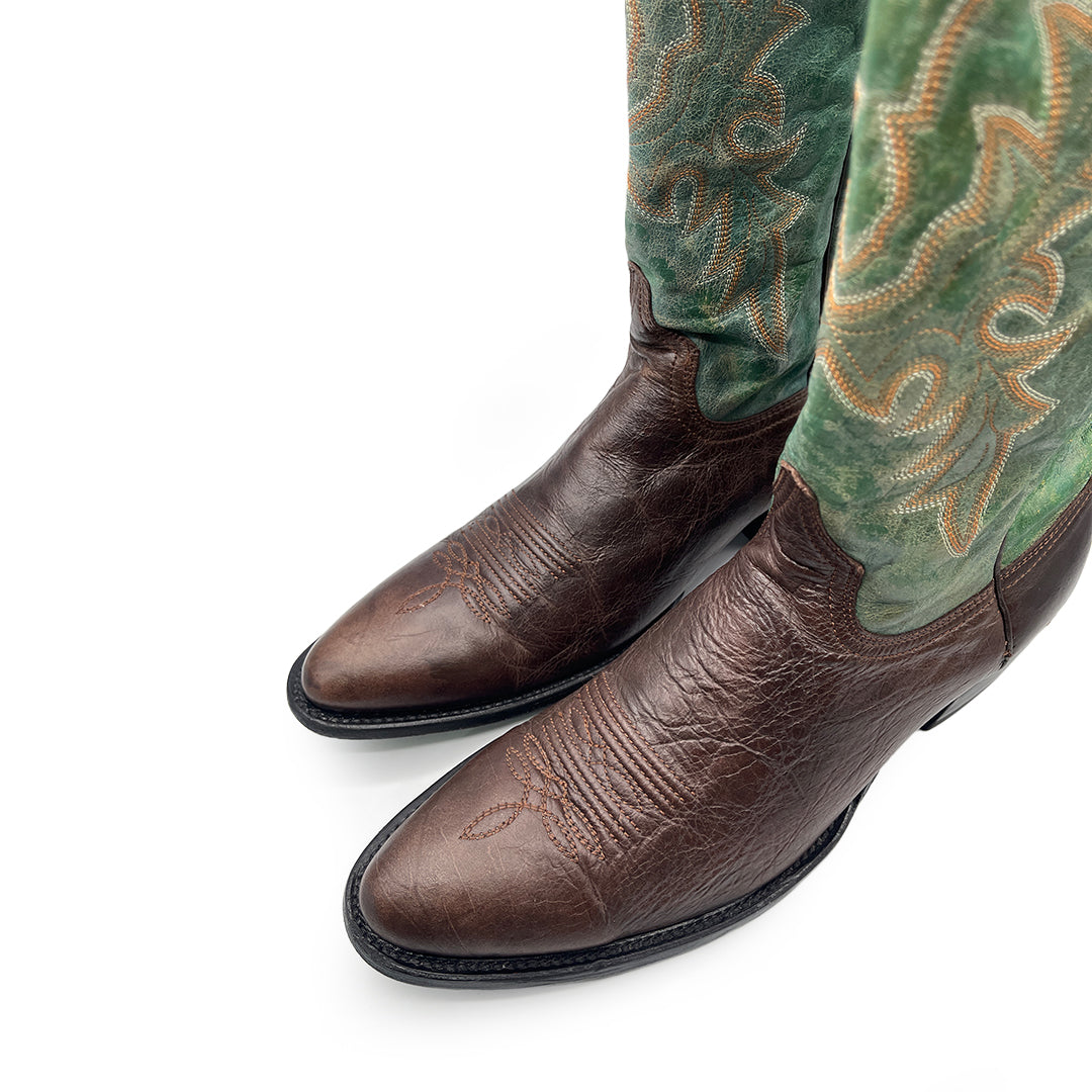 Stetson Men's Teal Leather Cowboy Boots, 11 UK