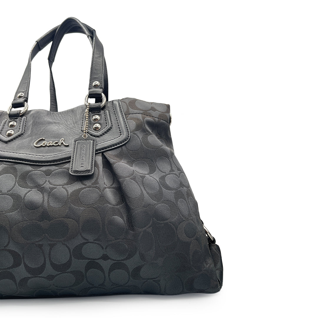 Coach Black Canvas Shoulder Bag