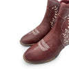 Sterling River Women's Burgundy Leather Ankle Boots, 8 UK