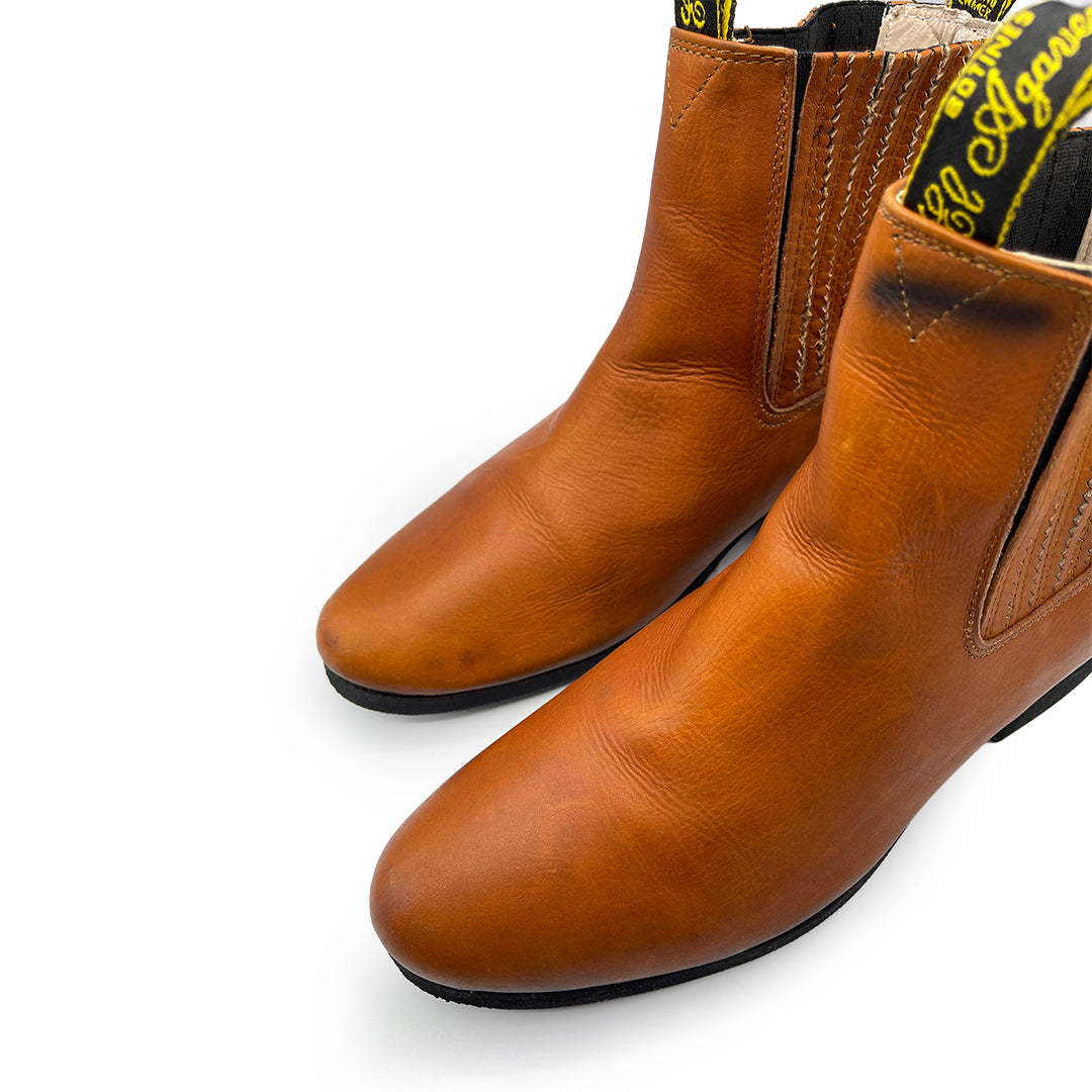 Agavero Women's Brown Leather Ankle Boots, 5.5 UK