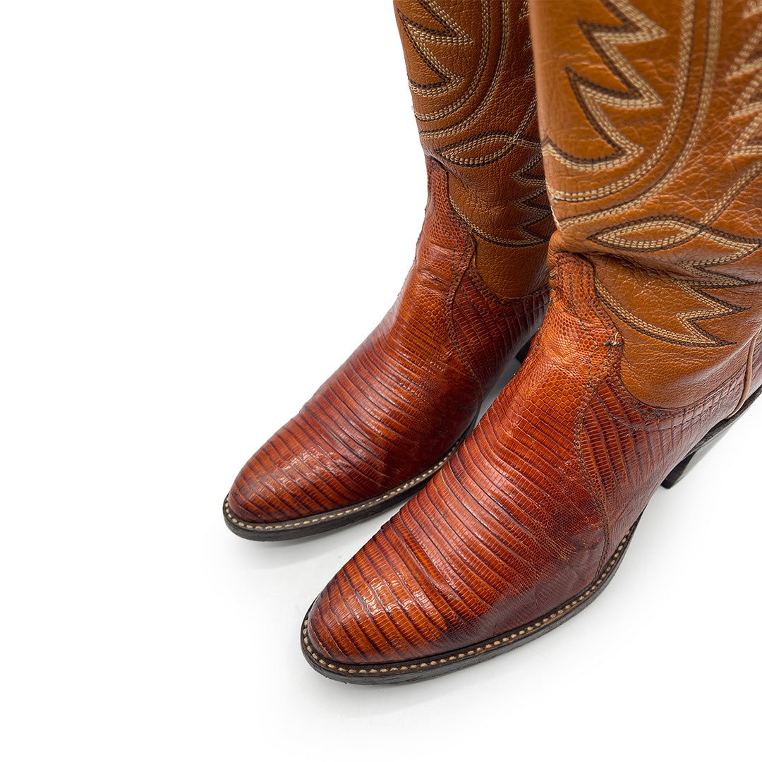 Dan Post Women's Brown Leather Cowboy Boots, 5 UK