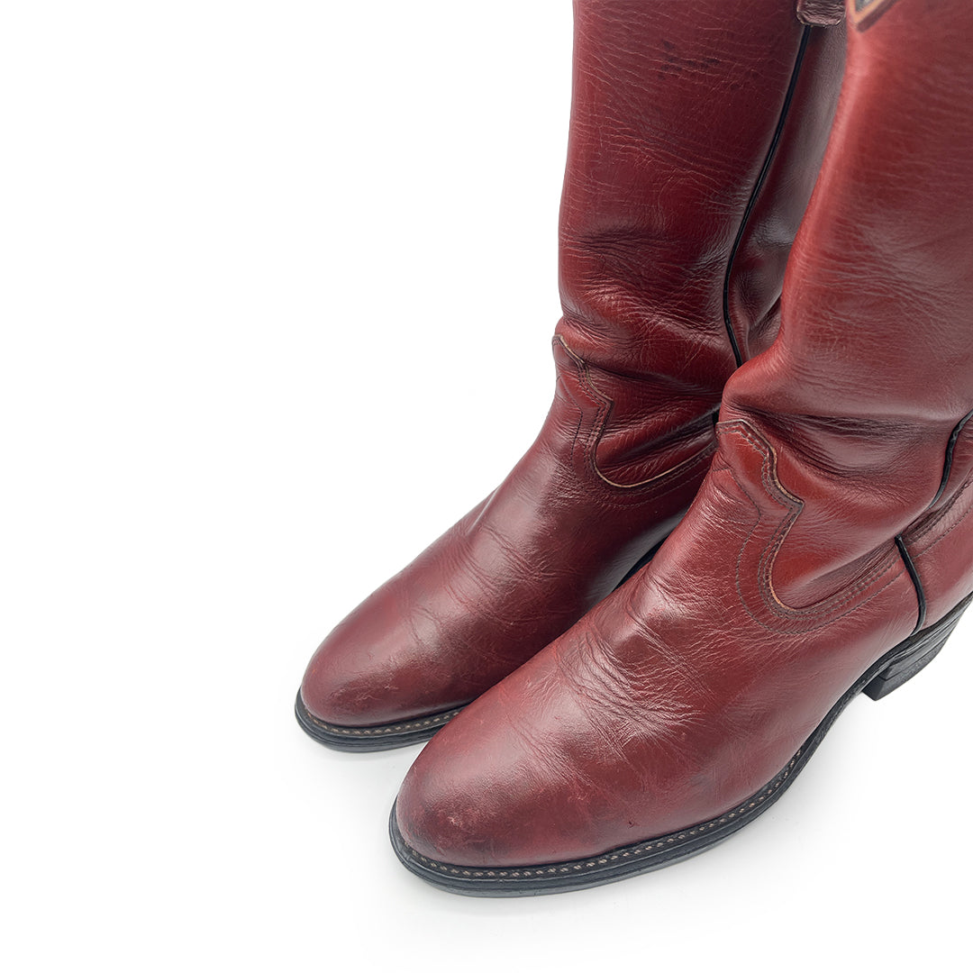 Red Wing Men's Burgundy Leather Boots, 9 UK