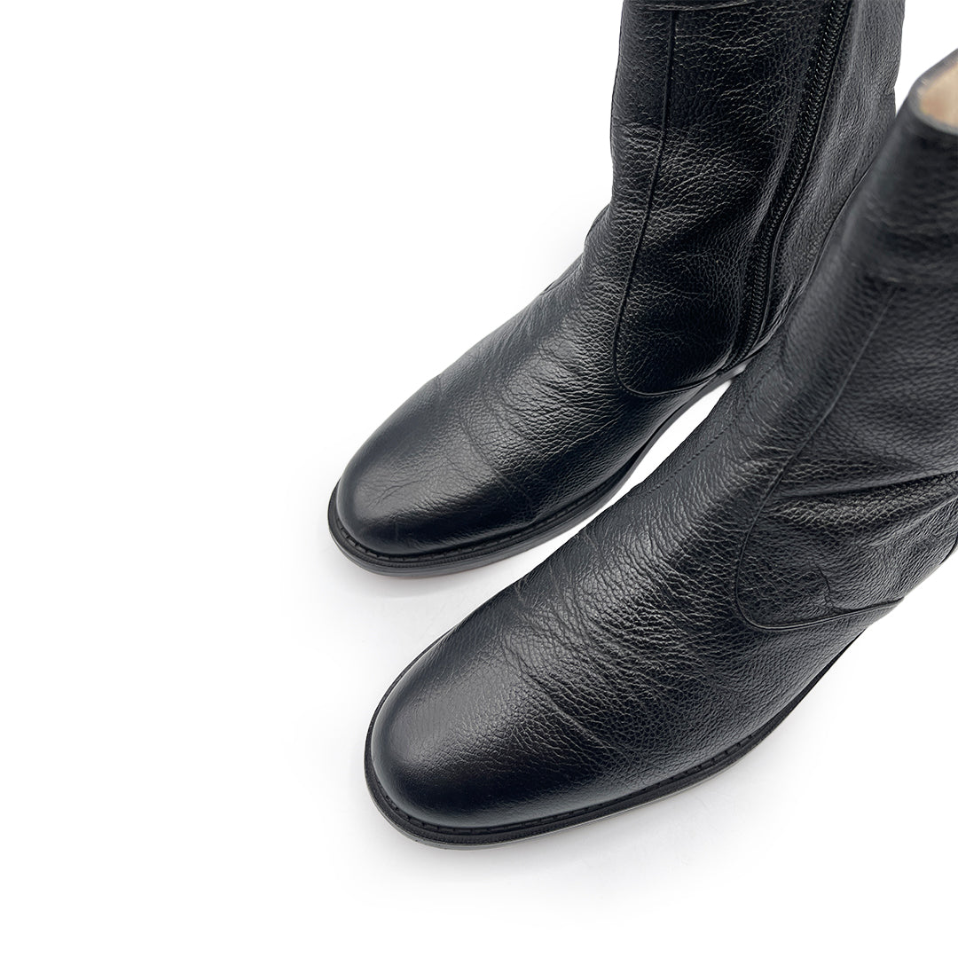 Visconti Vintage Men's Black Leather Ankle Boots, 8.5 UK