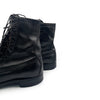 Vintage Men's Black Leather Combat Boots, 7.5 UK