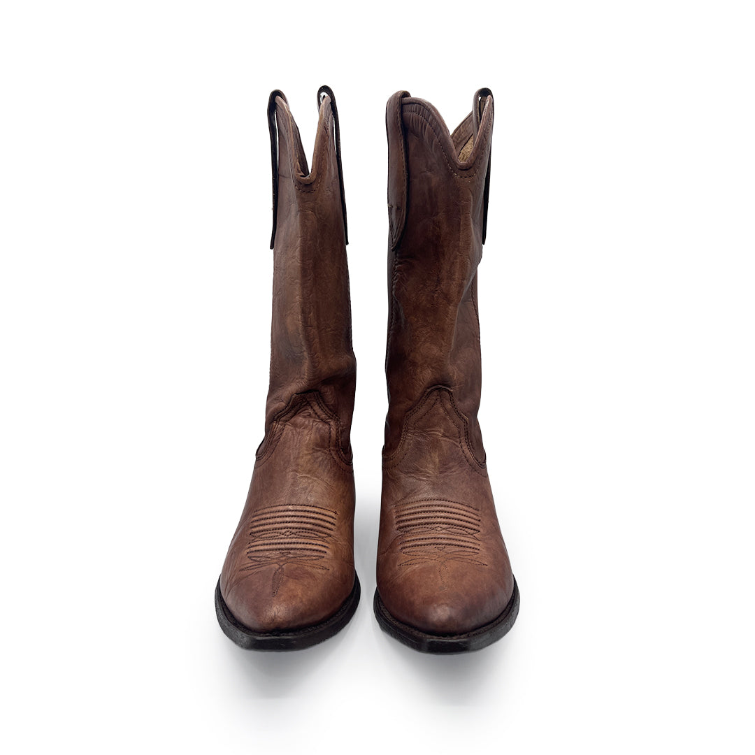 Ariat Women's Brown Leather Cowboy Boots, 5.5 UK