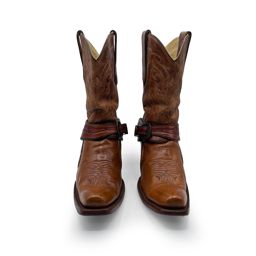 Corral Women's Brown Engraved Leather Cowboy Boots, 6 UK