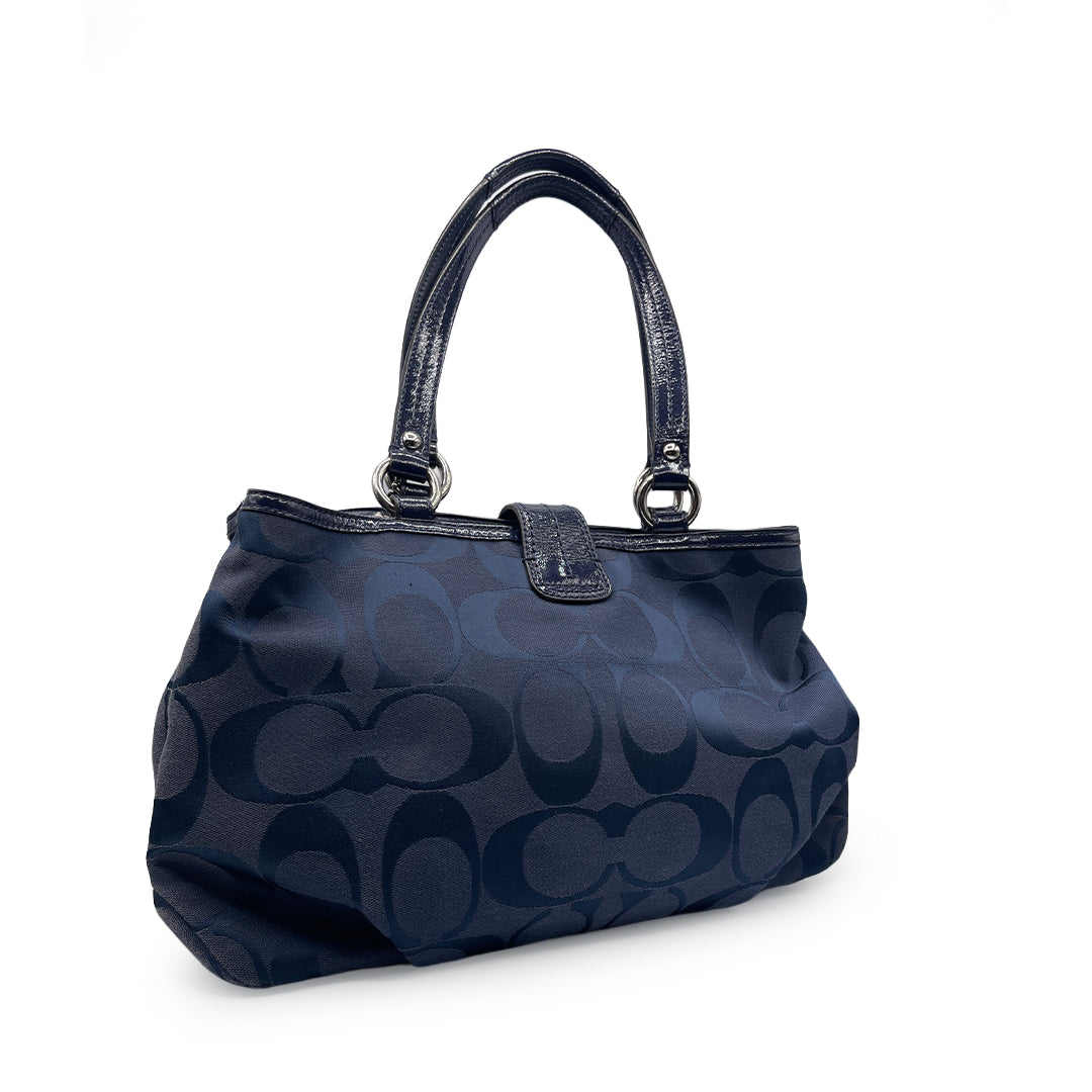 Coach Blue Canvas Shoulder Bag