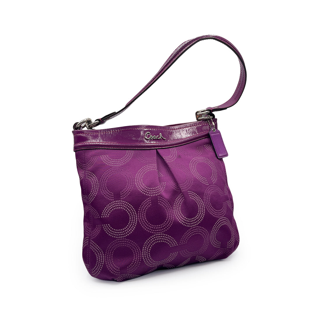 Coach Purple Canvas Shoulder Bag