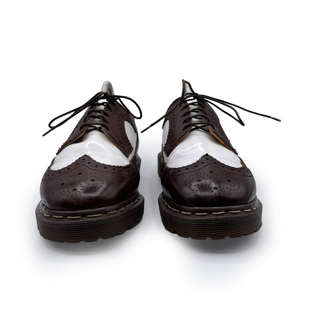 Dr Martens Women's Brown and White Leather Brogues, 6 UK
