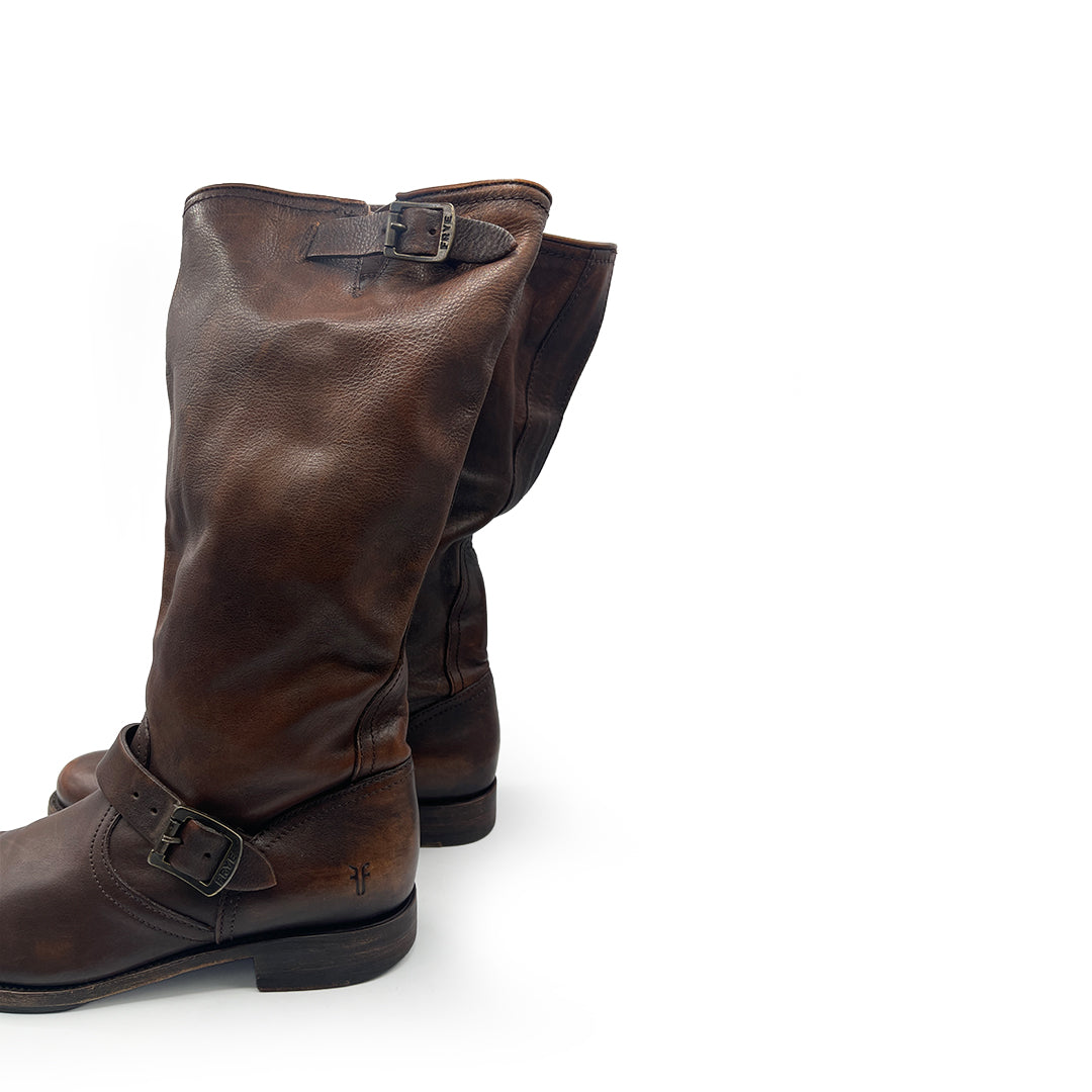 Frye Women's Brown Leather Knee High Boots, 9 UK