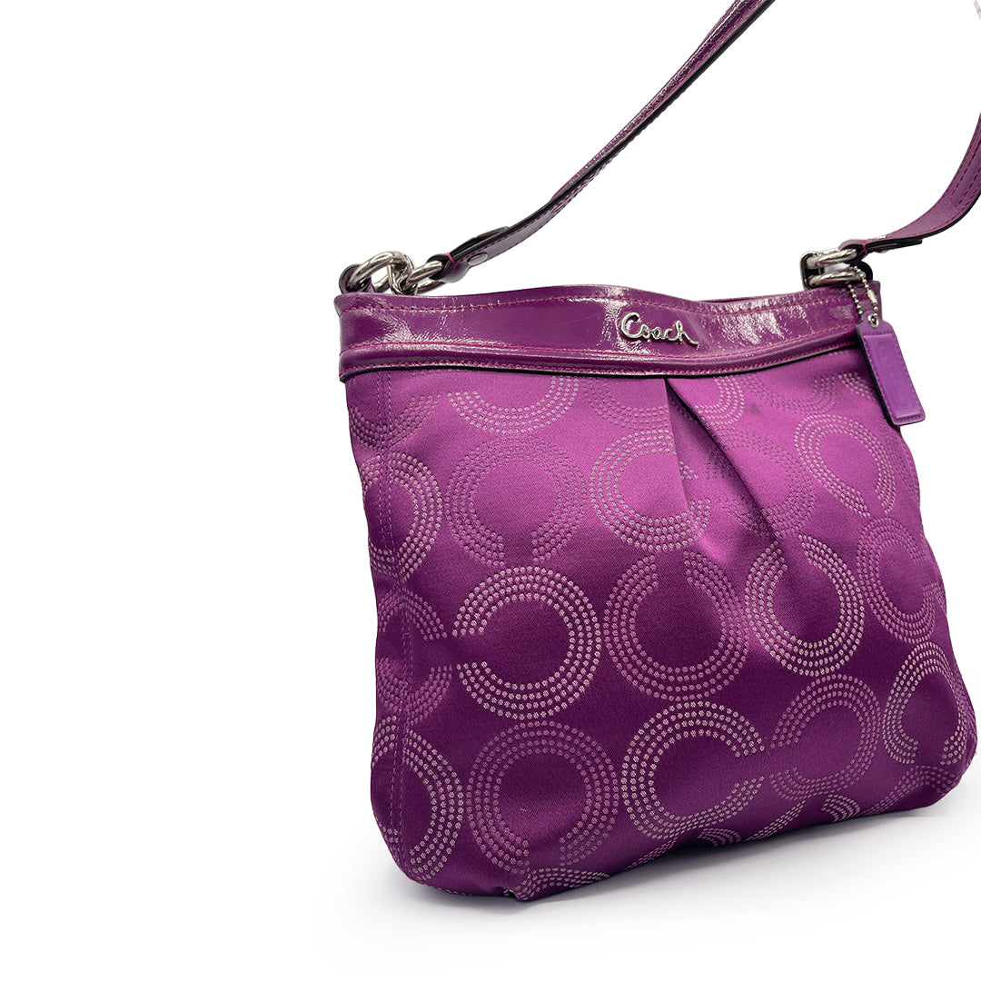 Coach Purple Canvas Shoulder Bag
