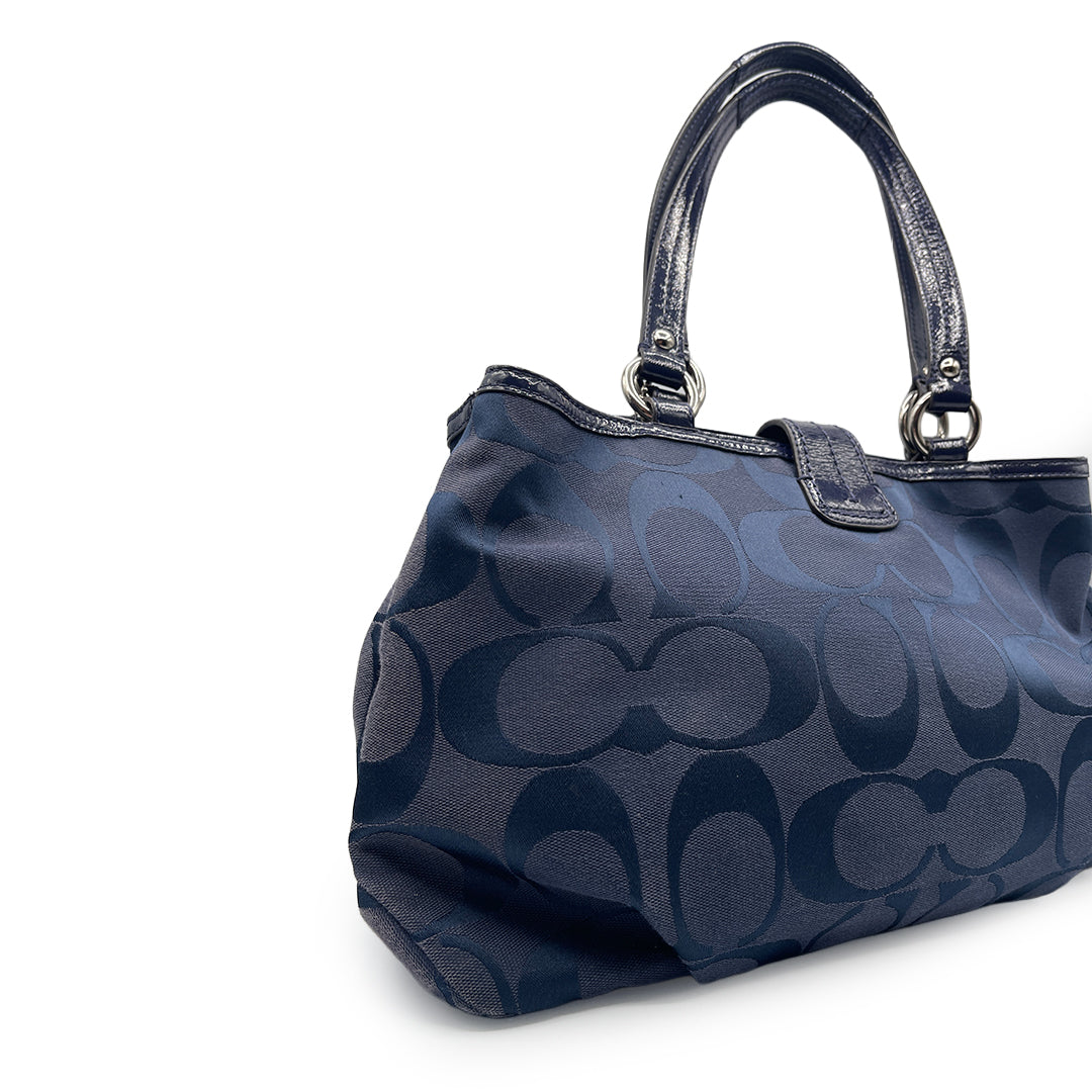 Coach Blue Canvas Shoulder Bag