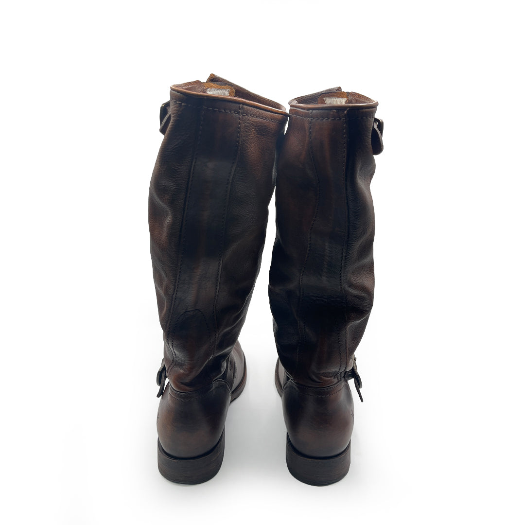 Frye Women's Brown Leather Knee High Boots, 9 UK