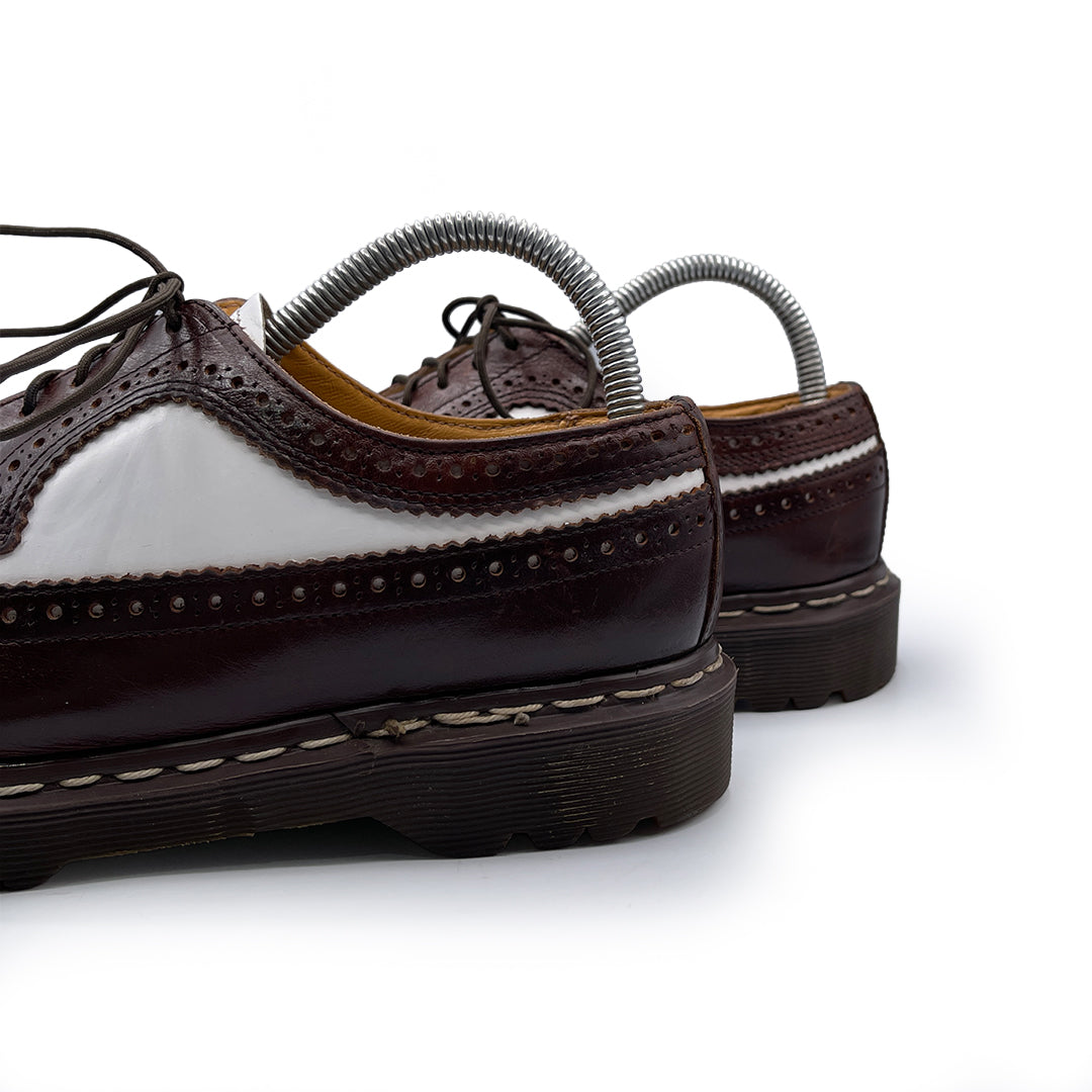 Dr Martens Women's Brown and White Leather Brogues, 6 UK