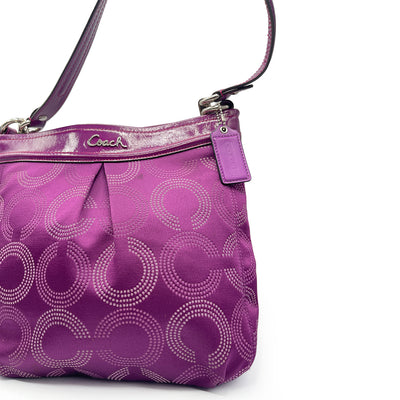 Coach Purple Canvas Shoulder Bag