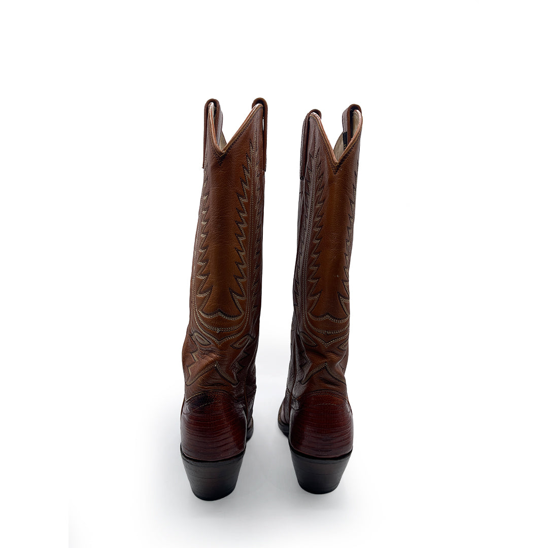 Dan Post Women's Brown Leather Cowboy Boots, 5 UK