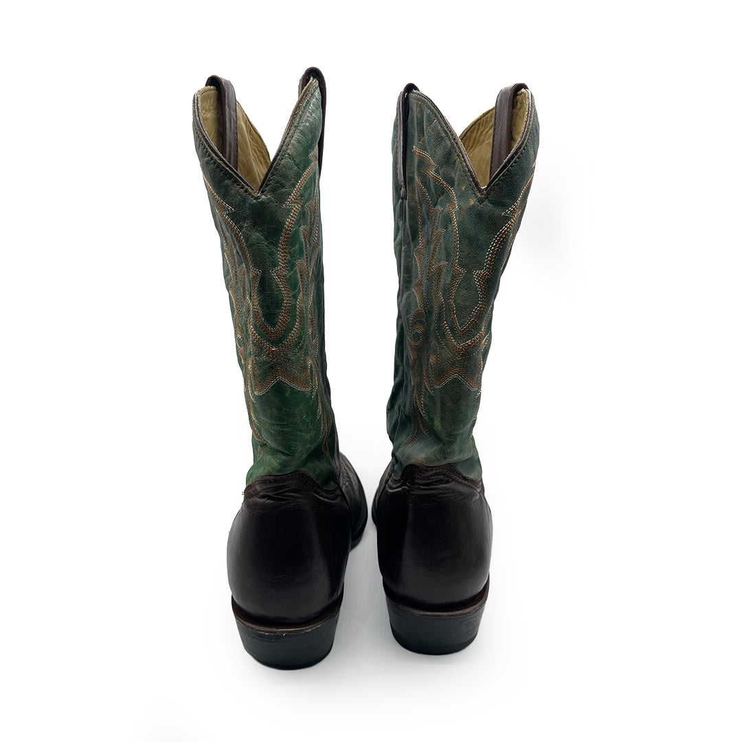 Stetson Men's Teal Leather Cowboy Boots, 11 UK