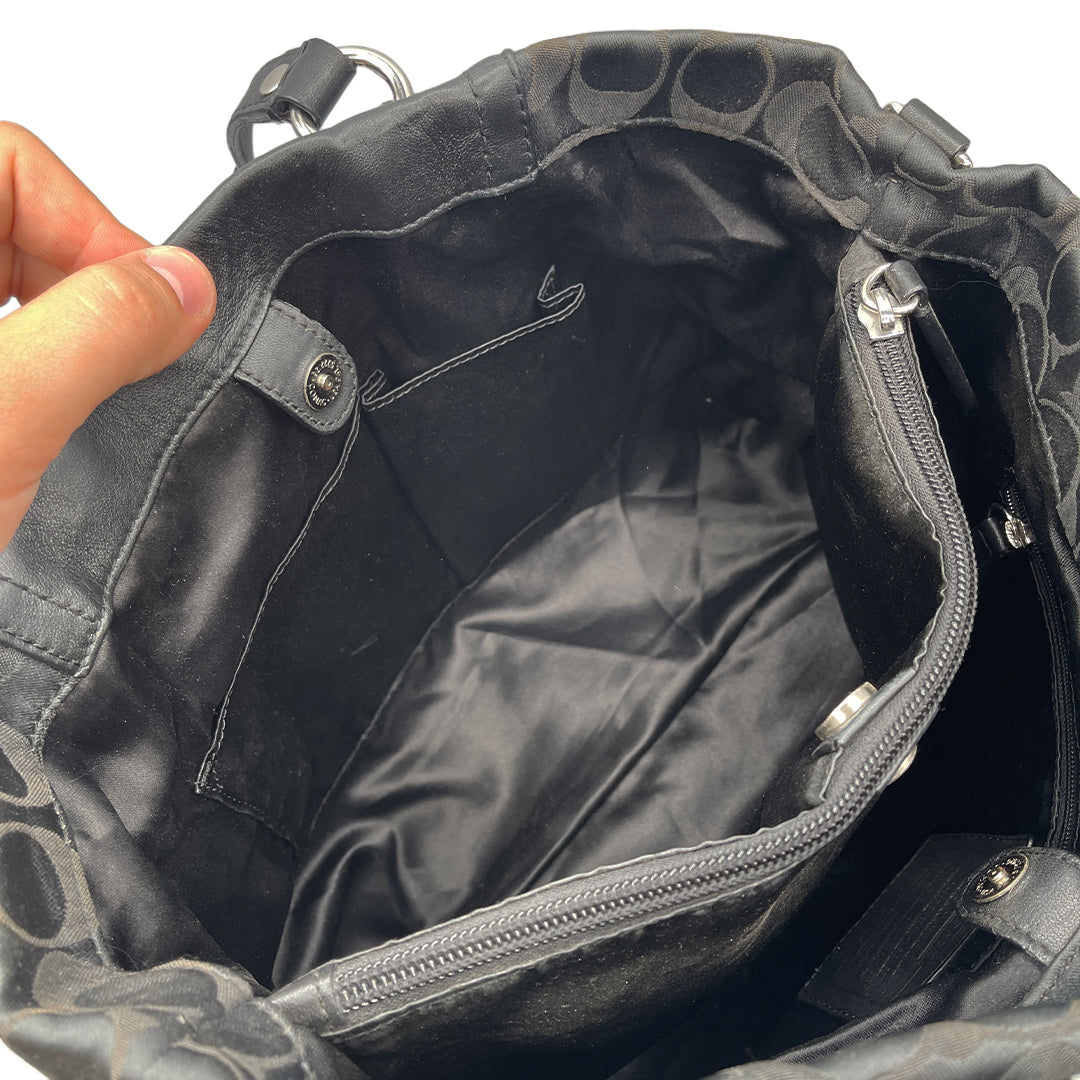 Coach Black Canvas Shoulder Bag