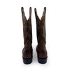 JB Dillon Women's Brown Leather Cowboy Boots, 4 UK