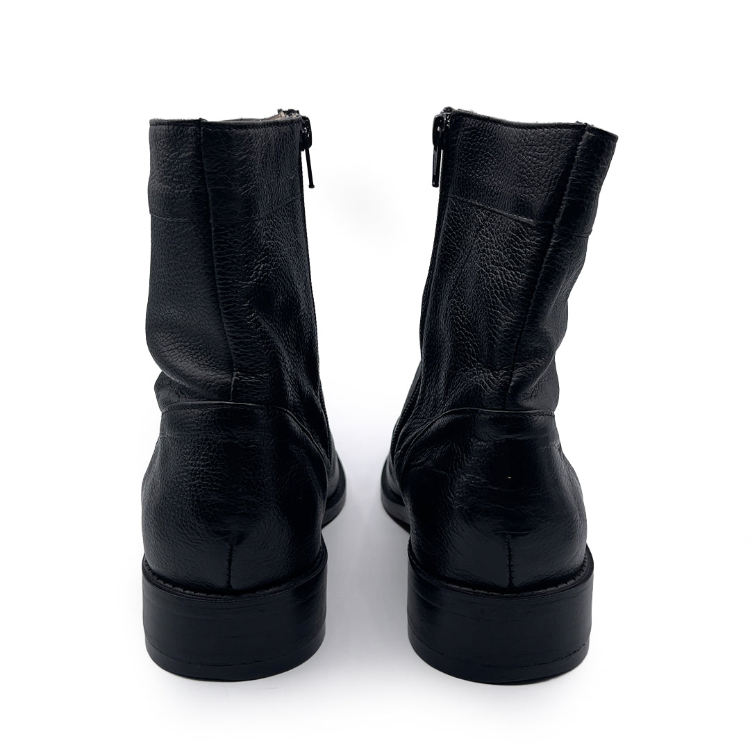 Visconti Vintage Men's Black Leather Ankle Boots, 8.5 UK