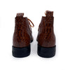 Stacy Adams Men's Brown Leather Anaconda Print Boots, 8 UK