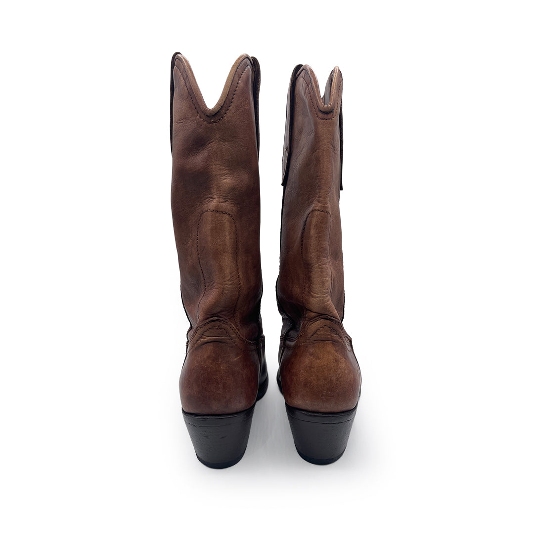 Ariat Women's Brown Leather Cowboy Boots, 5.5 UK