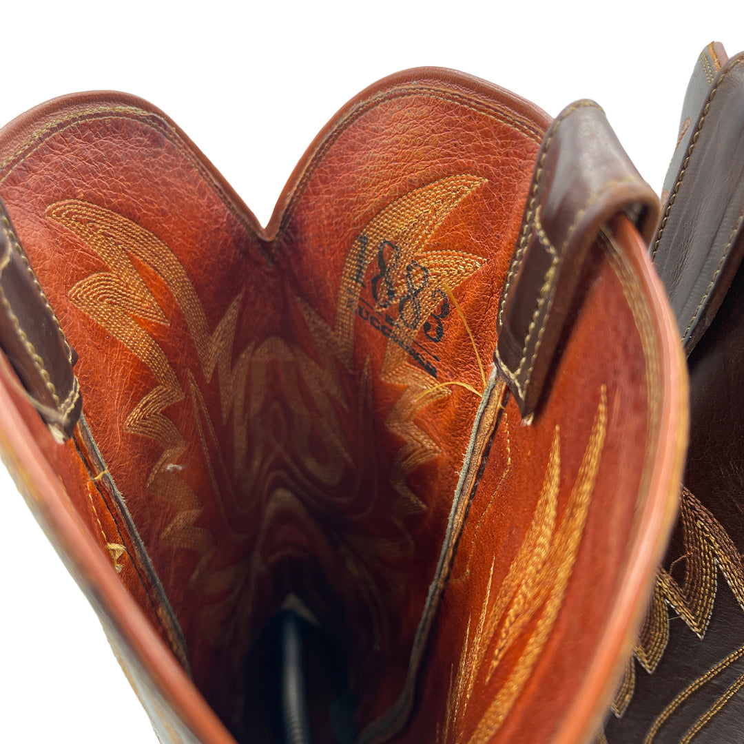 Lucchese Men's Brown Leather Boots, 8 UK