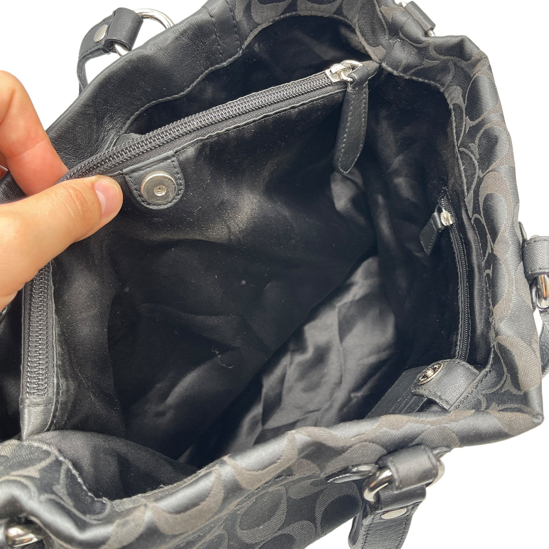 Coach Black Canvas Shoulder Bag