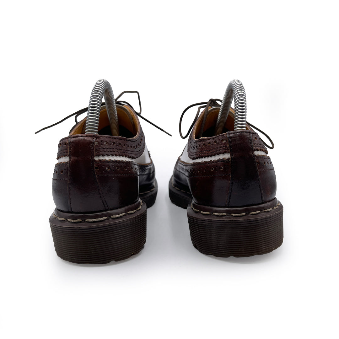 Dr Martens Women's Brown and White Leather Brogues, 6 UK