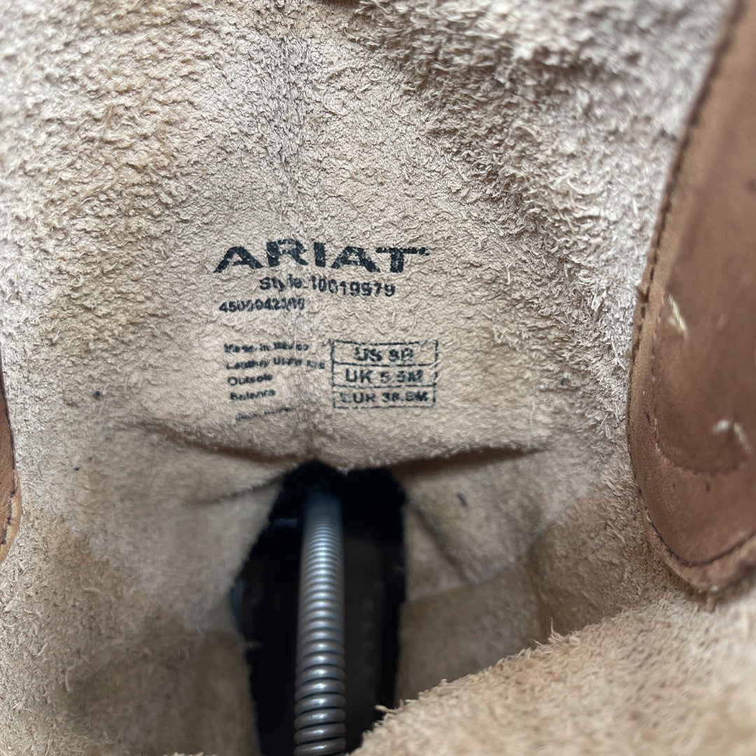 Ariat Women's Brown Leather Cowboy Boots, 5.5 UK