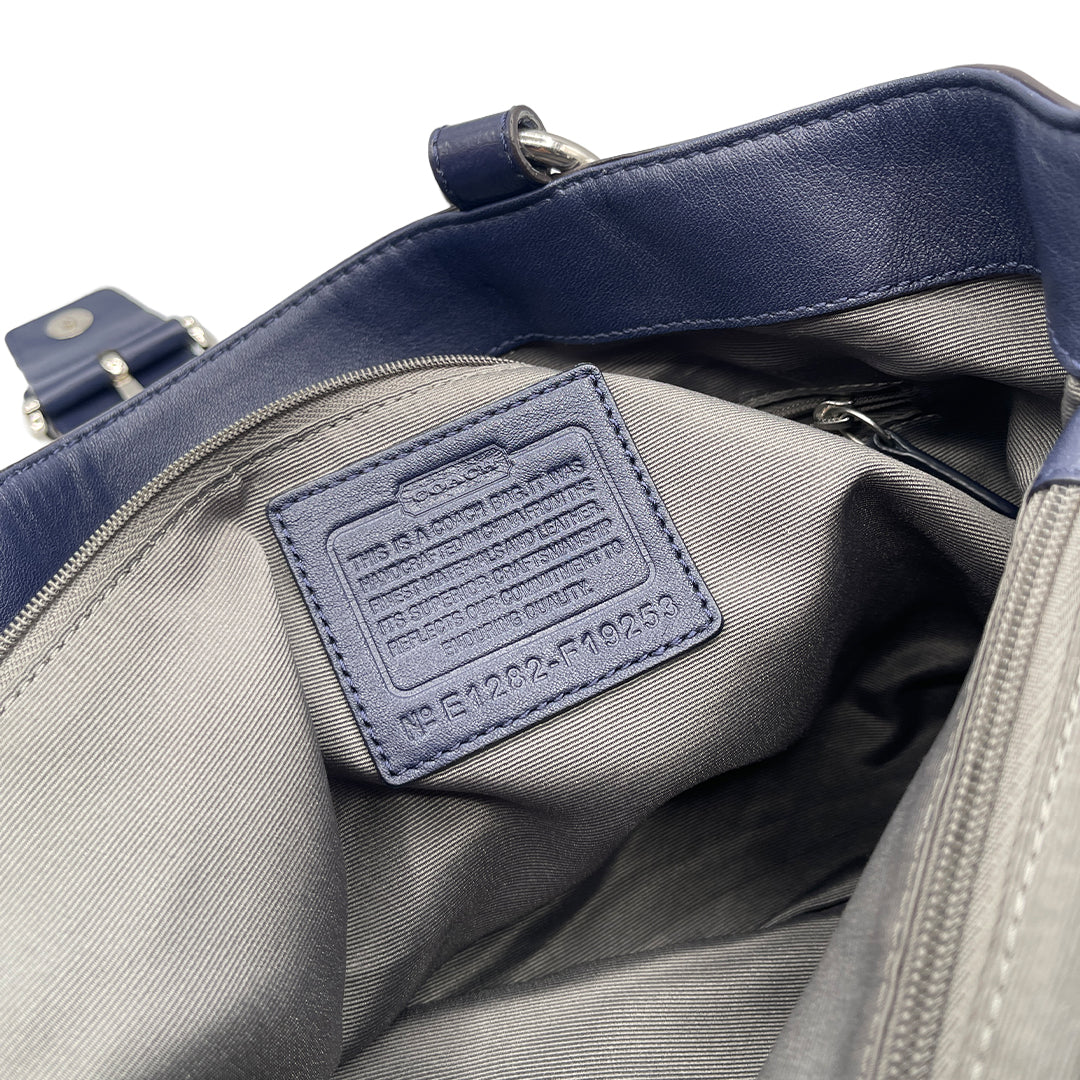 Coach Blue Canvas Shoulder Bag