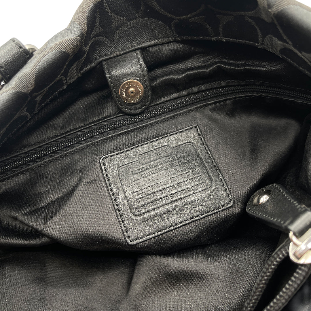 Coach Black Canvas Shoulder Bag